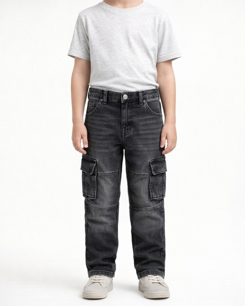 بنطلون جينز كارغو اولاد