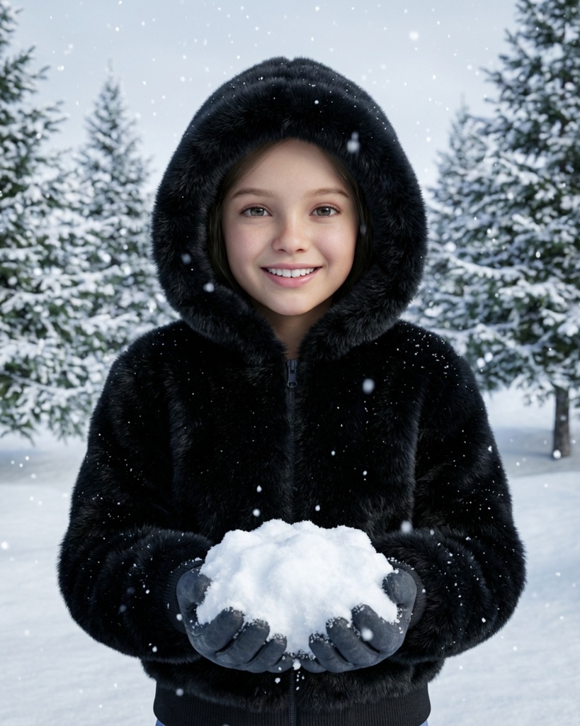 جاكيت فرو بناتي مع مغيط