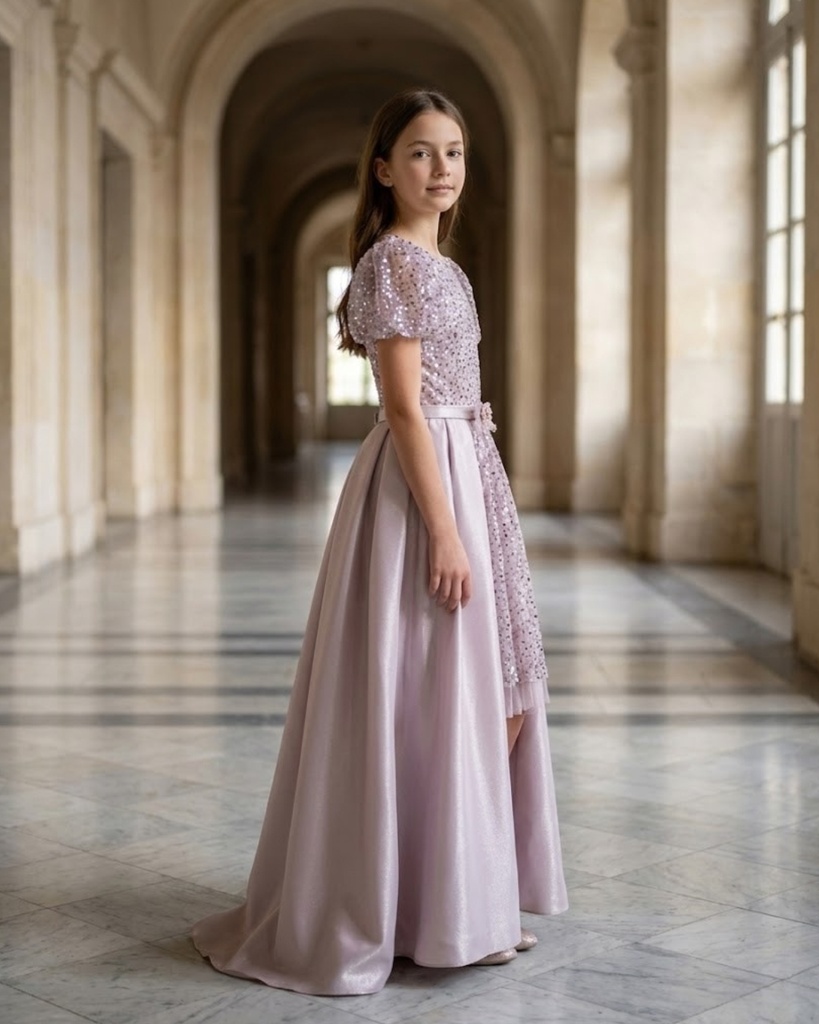 فستان تل ترتر ذيل 20814